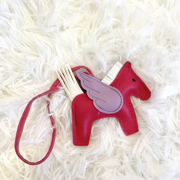 Pink Pegasus Horse Bag Charm or Keychain - Picture 2 of 2